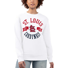 St. Louis Cardinals G-III 4Her by Carl Banks Women's Team Logo Fleece Pullover Sweatshirt - White