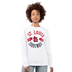 St. Louis Cardinals G-III 4Her by Carl Banks Women's Team Logo Fleece Pullover Sweatshirt - White