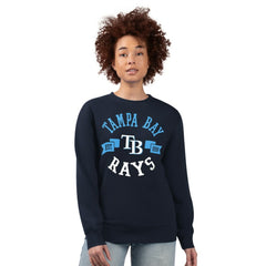 Tampa Bay Rays G-III 4Her by Carl Banks Women's Team Logo Fleece Pullover Sweatshirt - Navy