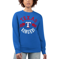 Texas Rangers G-III 4Her by Carl Banks Women's Team Logo Fleece Pullover Sweatshirt - Royal