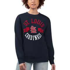 St. Louis Cardinals G-III 4Her by Carl Banks Women's Team Logo Fleece Pullover Sweatshirt - Navy