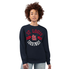 St. Louis Cardinals G-III 4Her by Carl Banks Women's Team Logo Fleece Pullover Sweatshirt - Navy