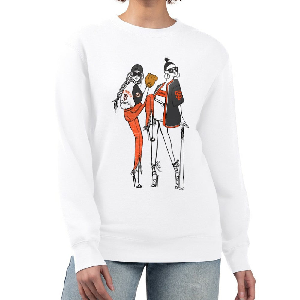 San Francisco Giants G-III 4Her by Carl Banks Women's Baseball Girls Fleece Pullover Sweatshirt - White