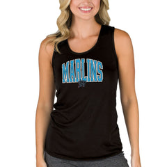 Miami Marlins Concepts Sport Women's Marathon Racerback Tank Top - Black
