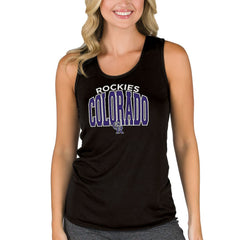 Colorado Rockies Concepts Sport Women's Marathon Racerback Tank Top - Black