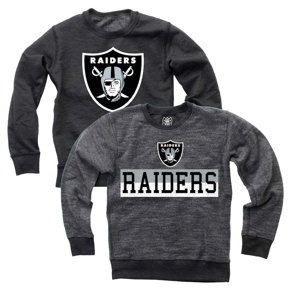 NFL Las Vegas Raiders Wes & Willy Youth Reversible Fleece Pullover Sweatshirt