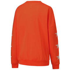 NFL Cincinnati Bengals Gameday Couture Women's Rhinestone Star Sleeve Settle the Score Oversized Pullover Sweatshirt