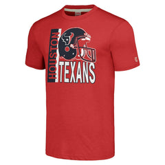 NFL Houston Texans Homage Unisex Helmet Stripe Tri-Blend T-Shirt