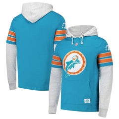 NFL Miami Dolphins '47 Throwback Double Header Blitz Cornerback Hoodie