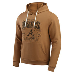 Atlanta Braves Darius Rucker Collection Camp Fleece Pullover Hoodie - Tan