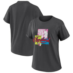 Cleveland Guardians WEAR by Erin Andrews Women's Domestic Box Color Boyfriend T-Shirt - Charcoal