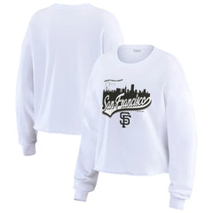 San Francisco Giants WEAR by Erin Andrews Women's Domestic Postcard Long Sleeve T-Shirt - White