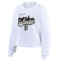 San Francisco Giants WEAR by Erin Andrews Women's Domestic Postcard Long Sleeve T-Shirt - White
