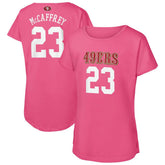 NFL San Francisco 49ers Christian McCaffrey Girls Youth Player Name & Number T-Shirt