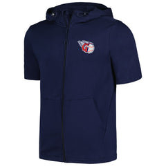 Cleveland Guardians Levelwear Recruit Short Sleeve Full-Zip Hoodie - Navy