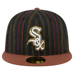 Chicago White Sox Vintage Herringbone 59FIFTY Fitted Hat - Brown | New Era