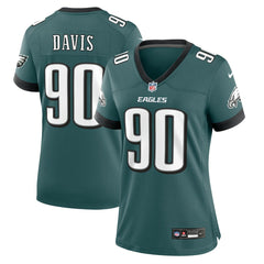 NFL Philadelphia Eagles Jordan Davis Women's Team Game Jersey