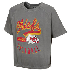 NFL Kansas City Chiefs Women's Mineral Wash Short Sleeve Top