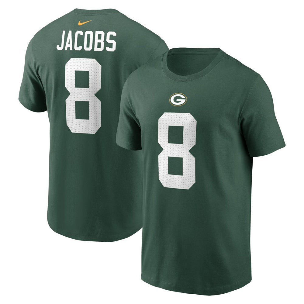 NFL Green Bay Packers Josh Jacobs Player Name & Number T-Shirt