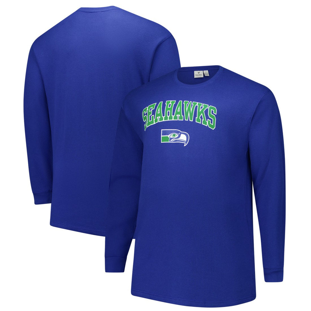 NFL Seattle Seahawks Big & Tall Throwback Thermal Long Sleeve T-Shirt
