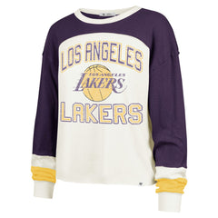 Los Angeles Lakers '47 Women's Curve Raglan Long Sleeve T-Shirt - Cream | 47 brand shop