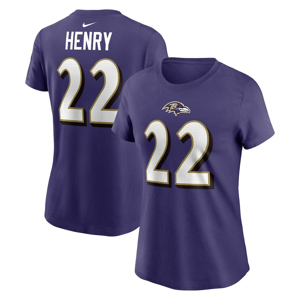 NFL Baltimore Ravens Derrick Henry Women's Player Name & Number T-Shirt