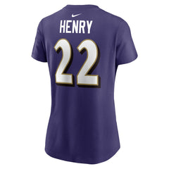 NFL Baltimore Ravens Derrick Henry Women's Player Name & Number T-Shirt