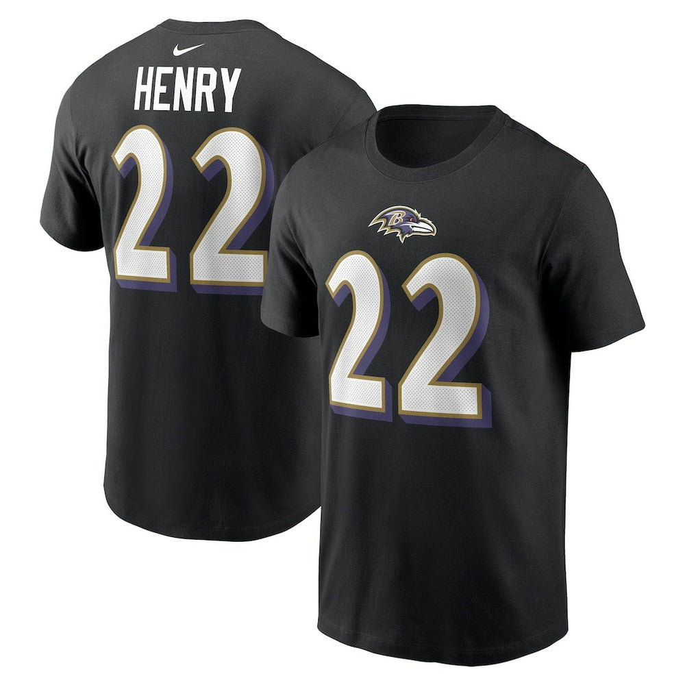 NFL Baltimore Ravens Derrick Henry Player Name & Number T-Shirt