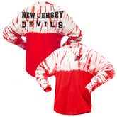 New Jersey Devils Spirit Jersey Unisex Crystal Half Dye Long Sleeve T-Shirt