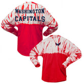 Washington Capitals Spirit Jersey Unisex Crystal Half Dye Long Sleeve T-Shirt