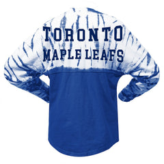 Toronto Maple Leafs Spirit Jersey Unisex Crystal Half Dye Long Sleeve T-Shirt