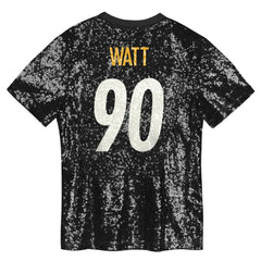 NFL Pittsburgh Steelers T.J. Watt Women's Player Name & Number V-Neck Fashion Jersey