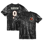 NFL Cincinnati Bengals Joe Burrow Women's Player Name & Number V-Neck Fashion Jersey