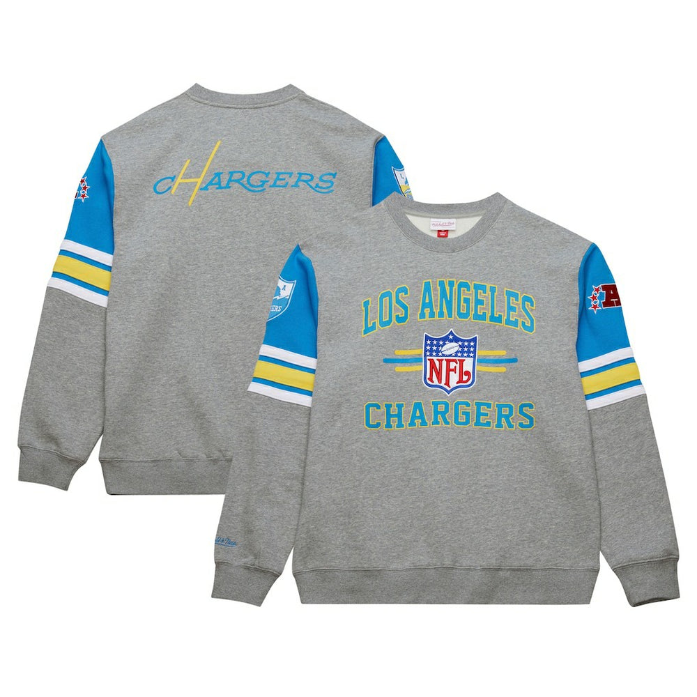 NFL Los Angeles Chargers All Over 4.0 Vintage Logo Pullover Sweatshirt