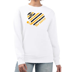 Boston Bruins G-III 4Her by Carl Banks Women's Heart Graphic Pullover Sweatshirt