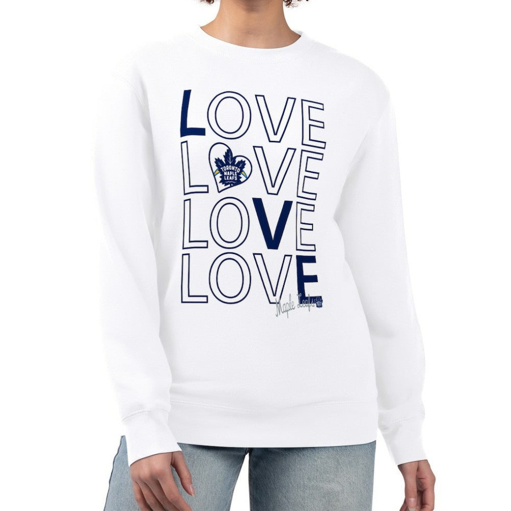 Toronto Maple Leafs G-III 4Her by Carl Banks Women's Lots Of Love Team Logo Graphic Pullover Sweatshirt