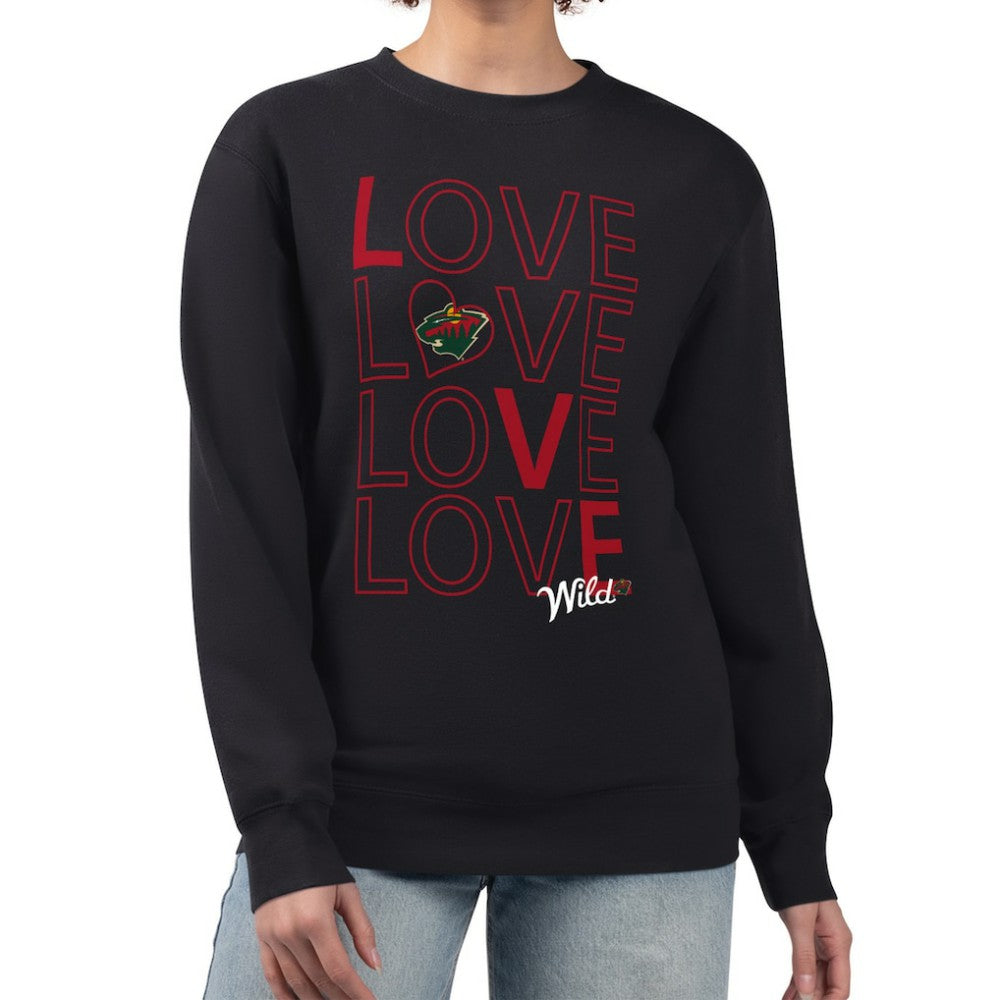 Minnesota Wild G-III 4Her by Carl Banks Women's Lots Of Love Team Logo Graphic Pullover Sweatshirt