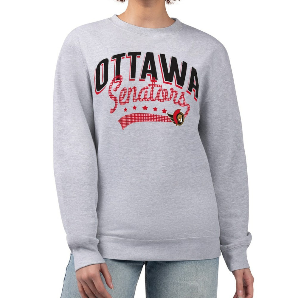 Ottawa Senators G-III 4Her by Carl Banks Women's Filigree Team Graphic Fleece Pullover Sweatshirt