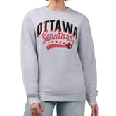 Ottawa Senators G-III 4Her by Carl Banks Women's Filigree Team Graphic Fleece Pullover Sweatshirt