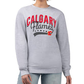Calgary Flames G-III 4Her by Carl Banks Women's Filigree Team Graphic Fleece Pullover Sweatshirt