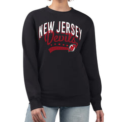 New Jersey Devils G-III 4Her by Carl Banks Women's Filigree Team Graphic Fleece Pullover Sweatshirt
