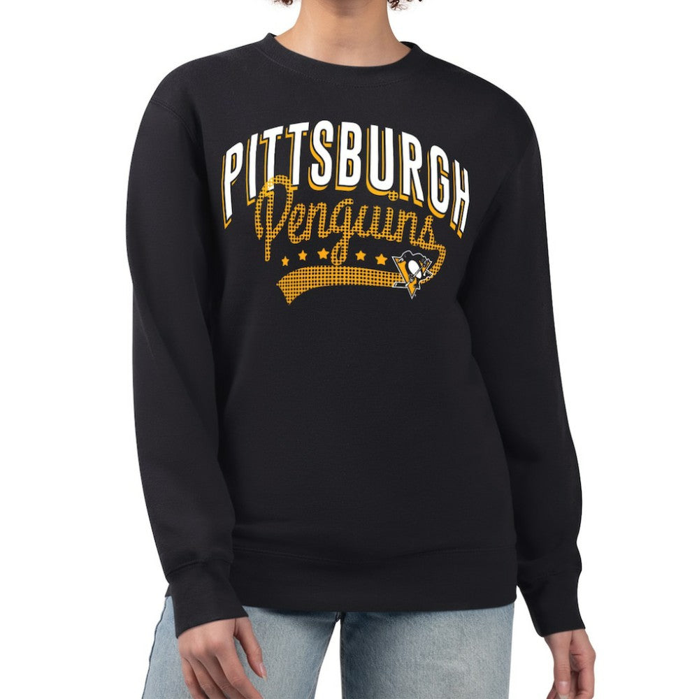 Pittsburgh Penguins G-III 4Her by Carl Banks Women's Filigree Team Graphic Fleece Pullover Sweatshirt