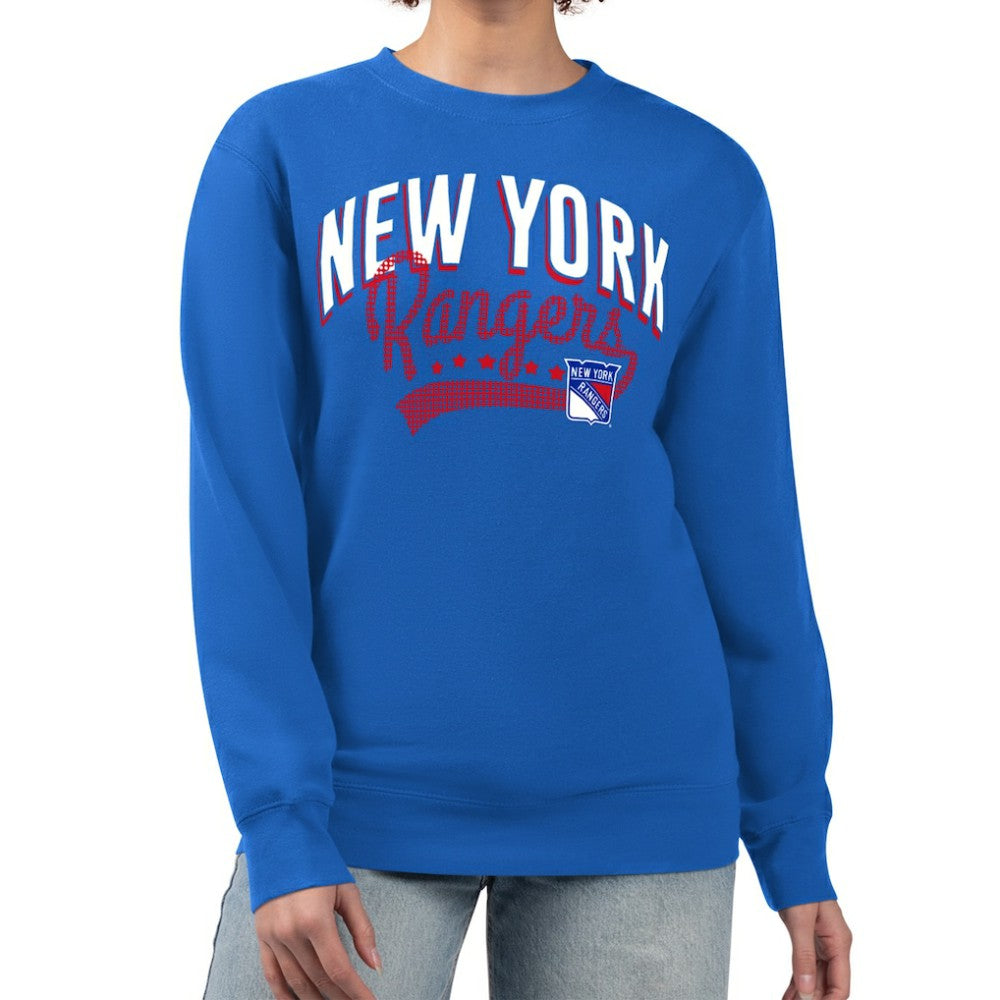 New York Rangers G-III 4Her by Carl Banks Women's Filigree Team Graphic Fleece Pullover Sweatshirt