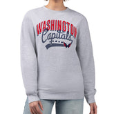 Washington Capitals G-III 4Her by Carl Banks Women's Filigree Team Graphic Fleece Pullover Sweatshirt
