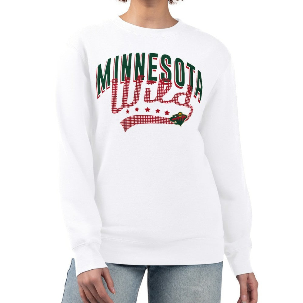 Minnesota Wild G-III 4Her by Carl Banks Women's Filigree Team Graphic Fleece Pullover Sweatshirt