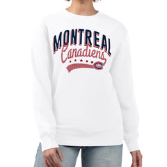 Montreal Canadiens G-III 4Her by Carl Banks Women's Filigree Team Graphic Fleece Pullover Sweatshirt