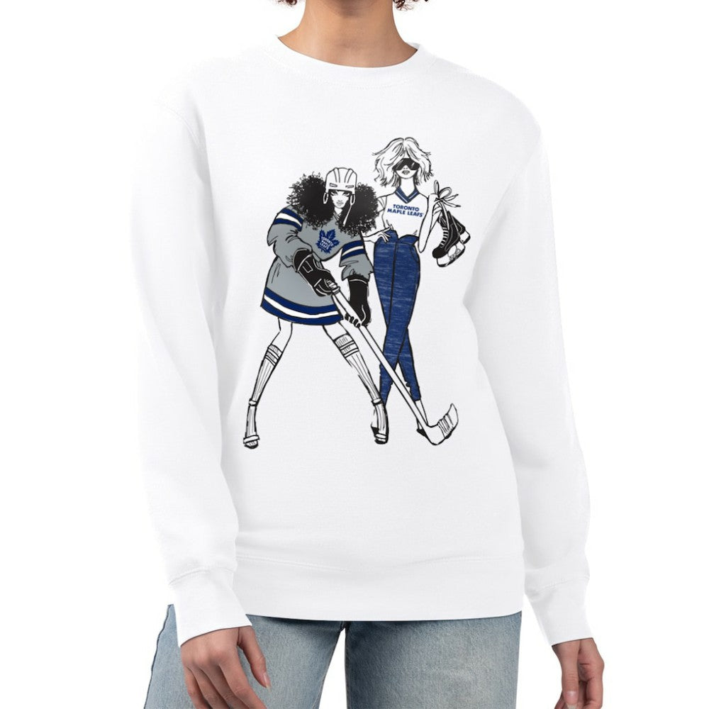 Toronto Maple Leafs G-III 4Her by Carl Banks Women's Hockey Girls Team Graphic Fleece Pullover Sweatshirt