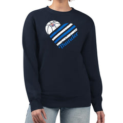 Oklahoma City Thunder G-III 4Her by Carl Banks Women's Heart Graphic Fleece Pullover Sweatshirt - Navy sale