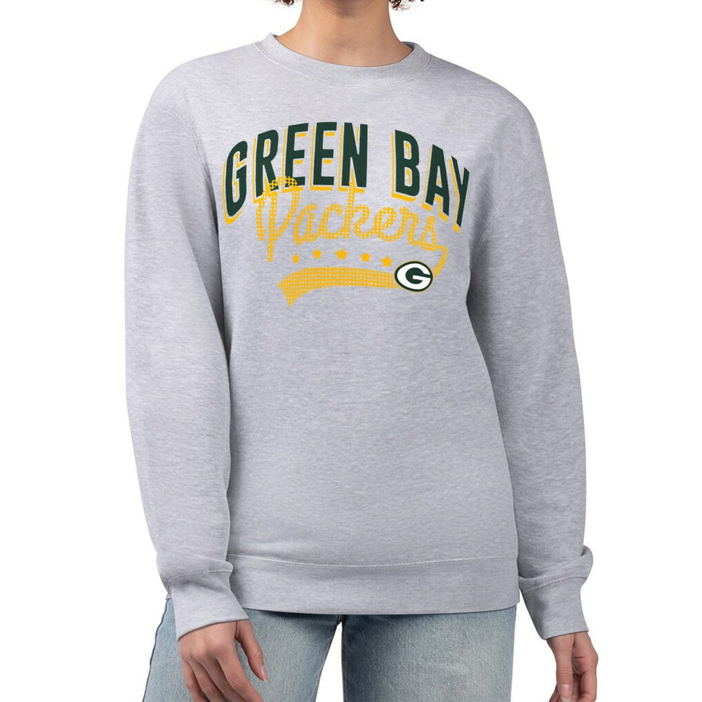 NFL Green Bay Packers G-III 4Her by Carl Banks Women's Filigree Logo Graphic Fleece Pullover Sweatshirt