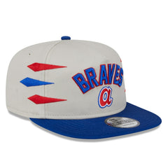 Atlanta Braves Iron Golfer Snapback Hat - Cream | New Era